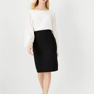 The Limited Women Lined High Waist Pencil Skirt Back Vent Slit Black Small 6